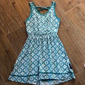 Turquoise/white sundress